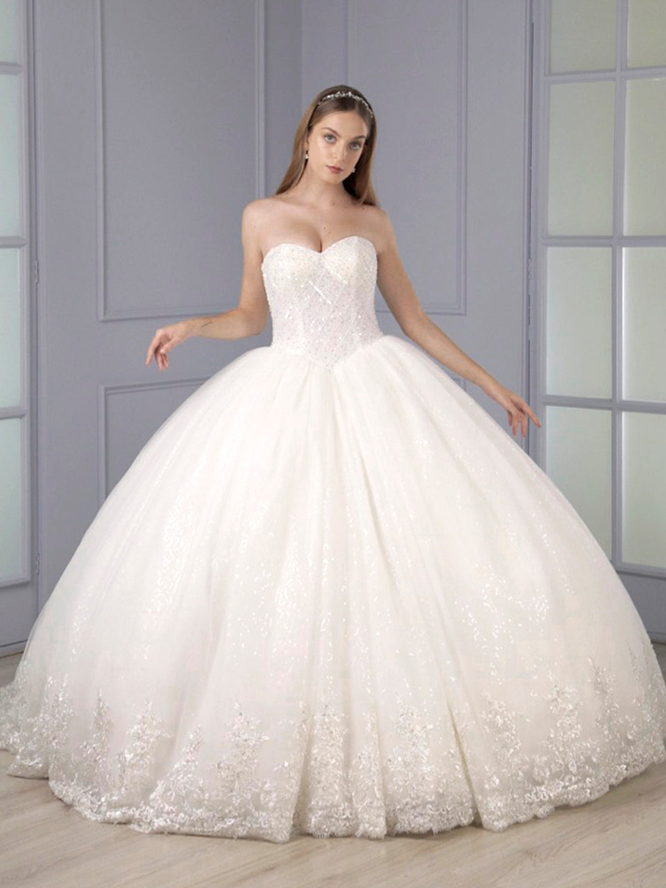 Vestido de Novia Corte Princesa en Tul